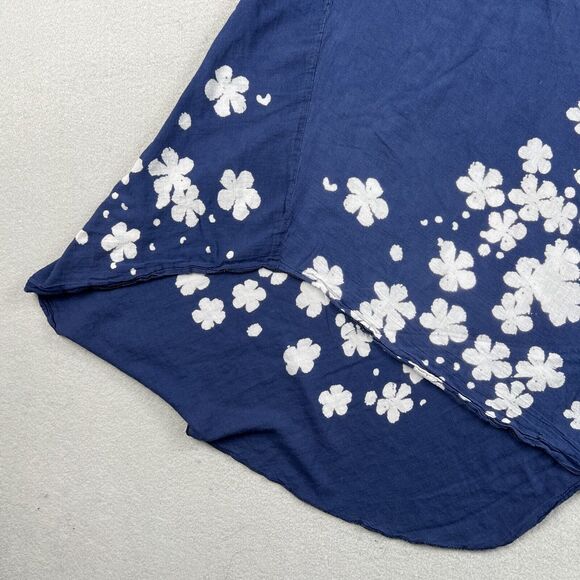 JP and Mattie Cap Sleeve Blue Floral Midi‎ Flowy A Line Dress Small - Picture 5 of 12